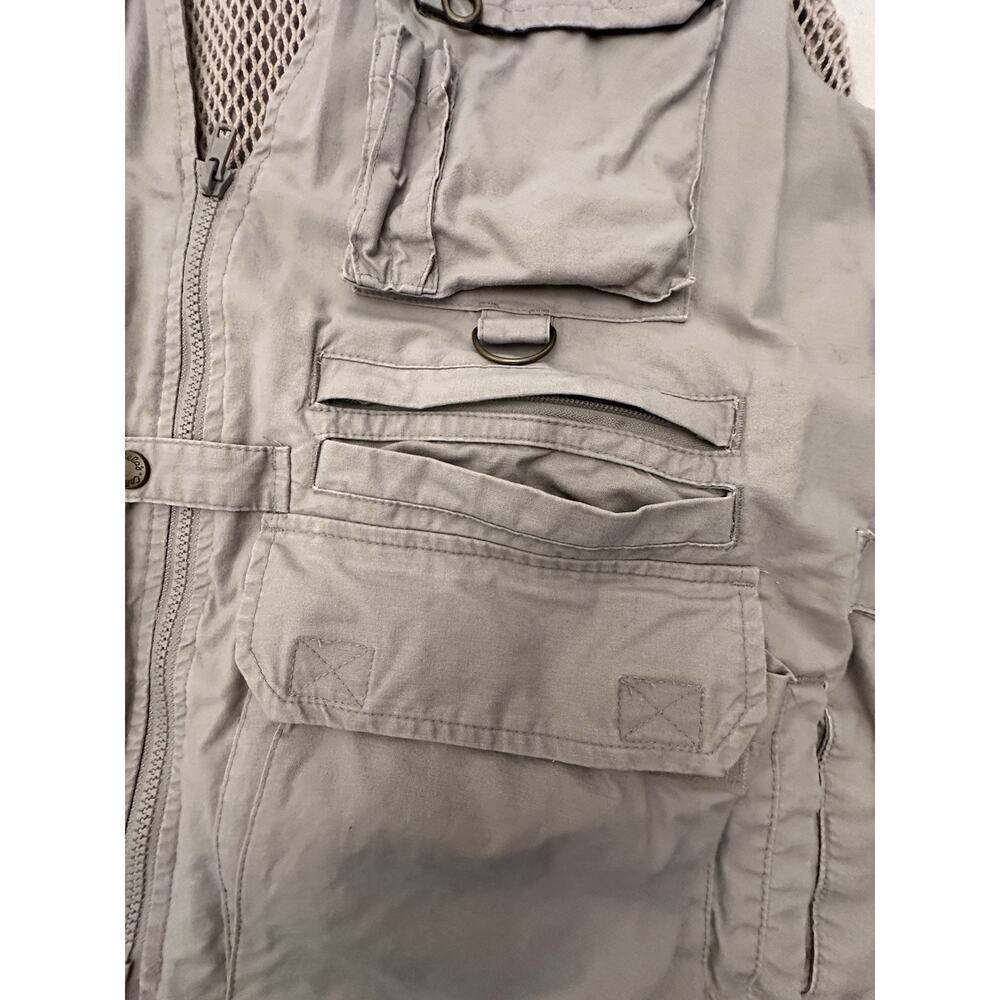 Cabelas Safari Series Vest Mens Large Tan Fishing Hunting Hiking Utility Cargo - Picture 2 of 11